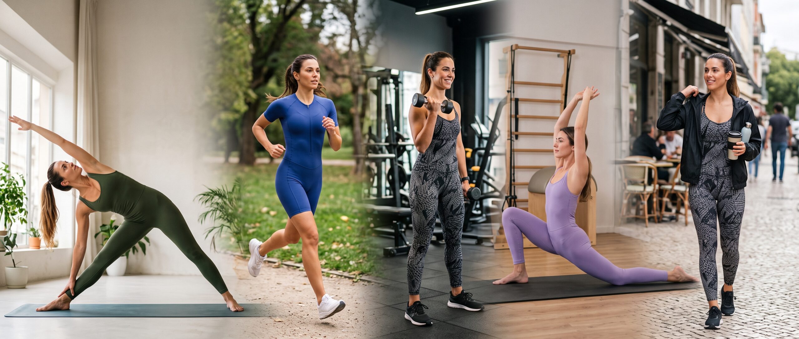 Moda feminina Macacão desportivo